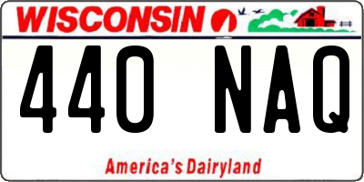 WI license plate 440NAQ
