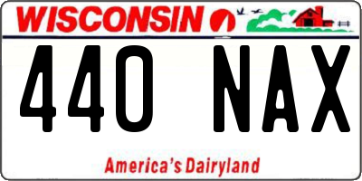 WI license plate 440NAX
