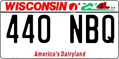 WI license plate 440NBQ