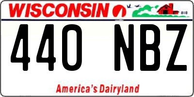 WI license plate 440NBZ