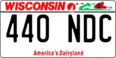 WI license plate 440NDC
