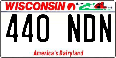 WI license plate 440NDN
