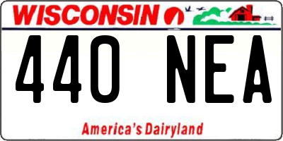 WI license plate 440NEA