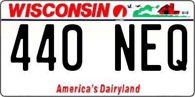 WI license plate 440NEQ