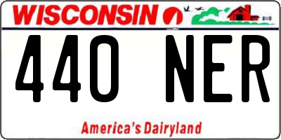 WI license plate 440NER