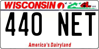 WI license plate 440NET