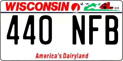WI license plate 440NFB