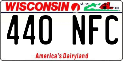 WI license plate 440NFC