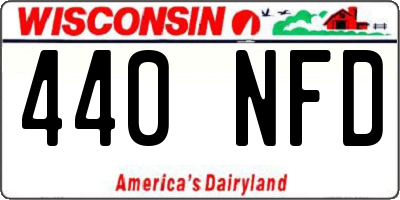 WI license plate 440NFD