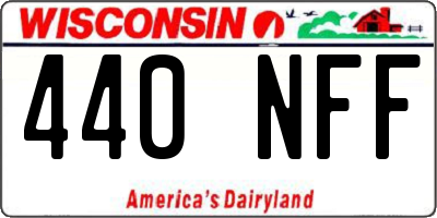 WI license plate 440NFF