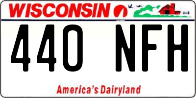 WI license plate 440NFH