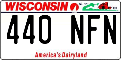 WI license plate 440NFN