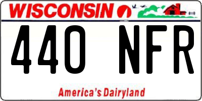WI license plate 440NFR