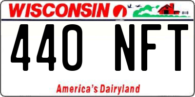 WI license plate 440NFT