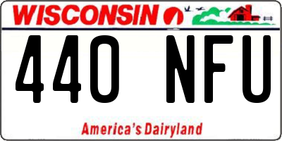 WI license plate 440NFU