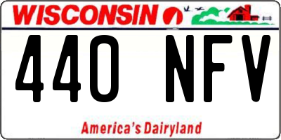 WI license plate 440NFV