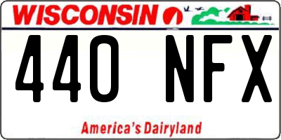 WI license plate 440NFX