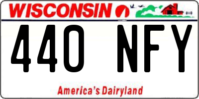 WI license plate 440NFY
