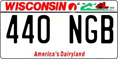 WI license plate 440NGB