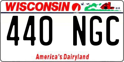 WI license plate 440NGC