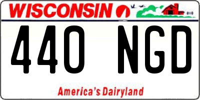 WI license plate 440NGD