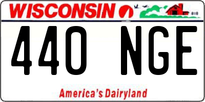 WI license plate 440NGE