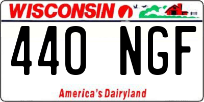 WI license plate 440NGF