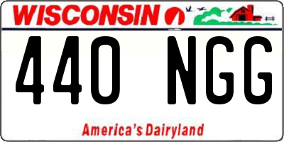 WI license plate 440NGG