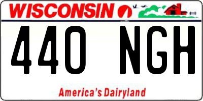 WI license plate 440NGH