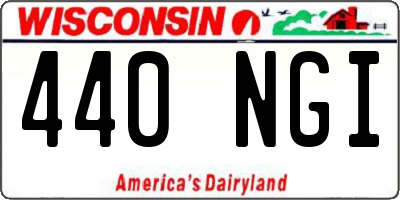 WI license plate 440NGI