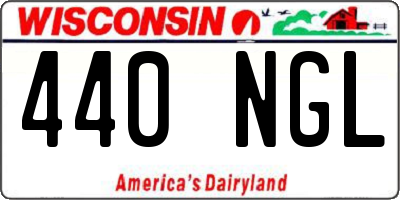 WI license plate 440NGL