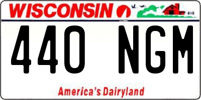 WI license plate 440NGM