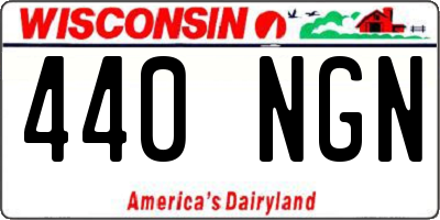 WI license plate 440NGN