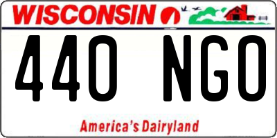 WI license plate 440NGO