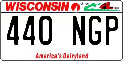 WI license plate 440NGP