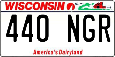 WI license plate 440NGR
