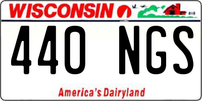 WI license plate 440NGS