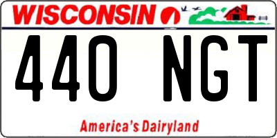 WI license plate 440NGT