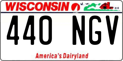 WI license plate 440NGV