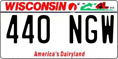 WI license plate 440NGW