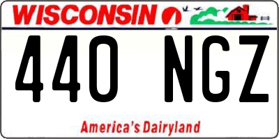 WI license plate 440NGZ