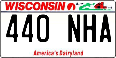 WI license plate 440NHA