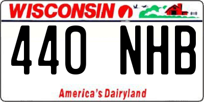 WI license plate 440NHB
