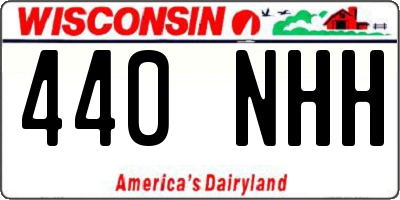 WI license plate 440NHH