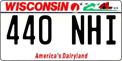 WI license plate 440NHI