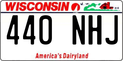 WI license plate 440NHJ