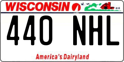 WI license plate 440NHL