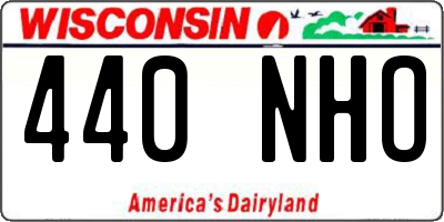 WI license plate 440NHO