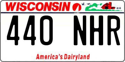 WI license plate 440NHR