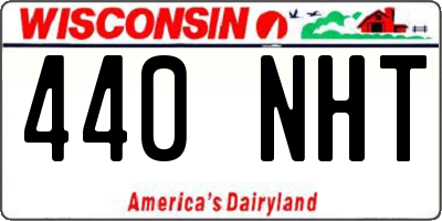 WI license plate 440NHT